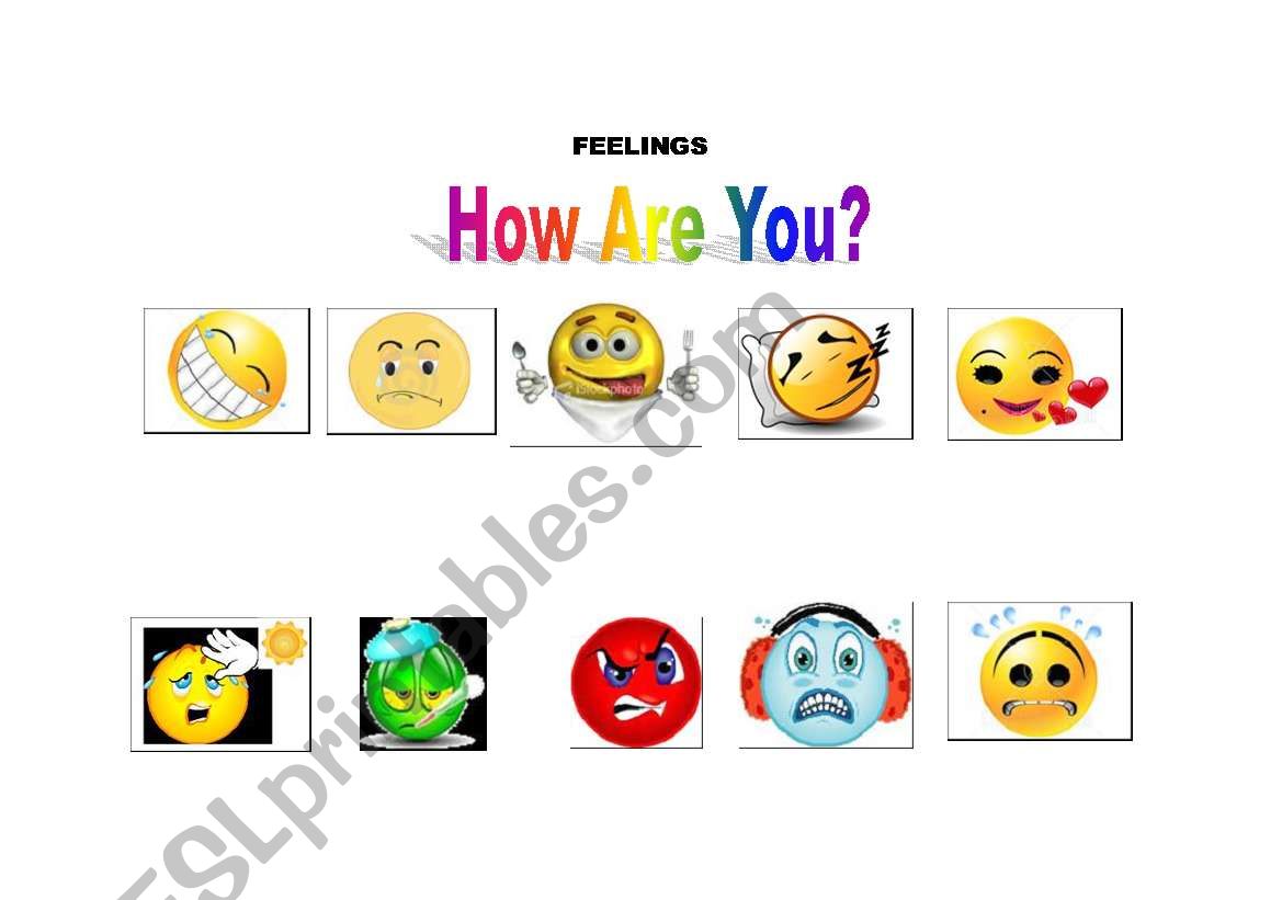 Feelings - How Are You? worksheet