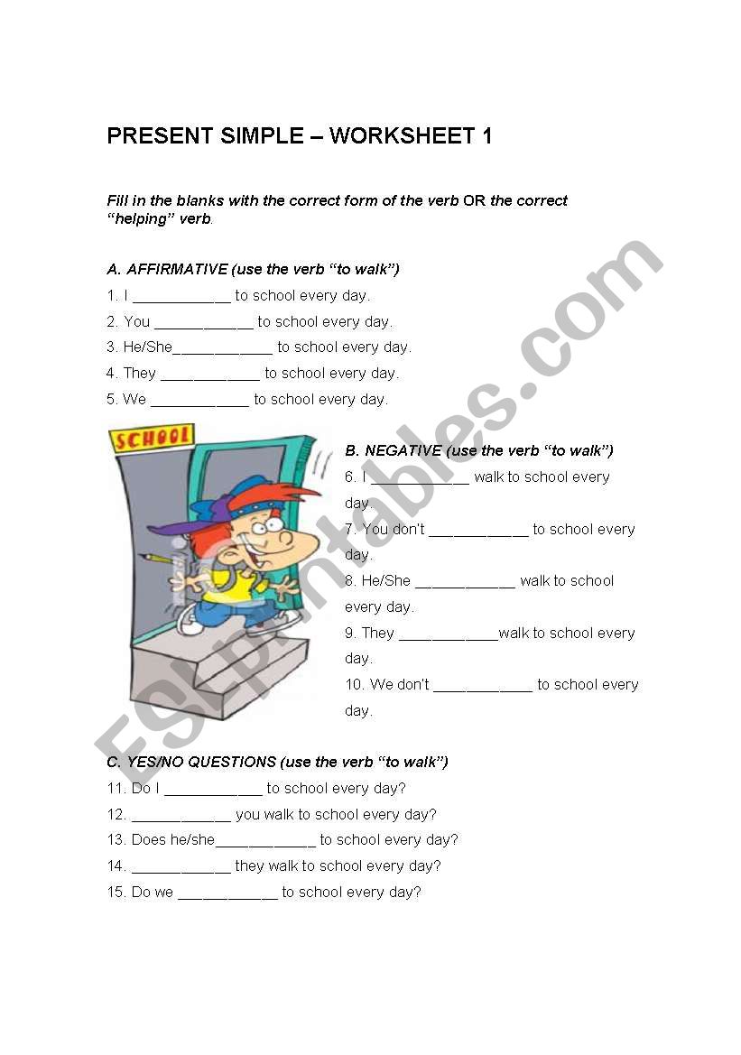 Present Simple  worksheet