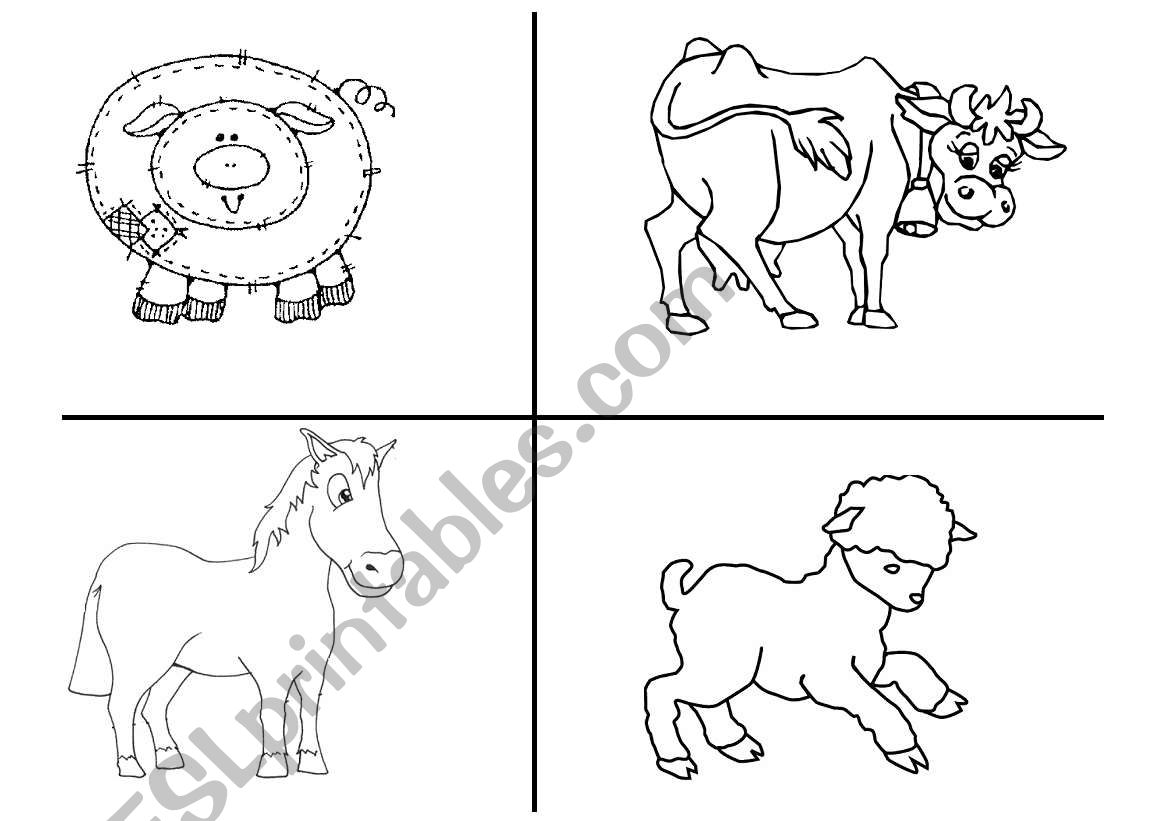 farm animals to graph worksheet