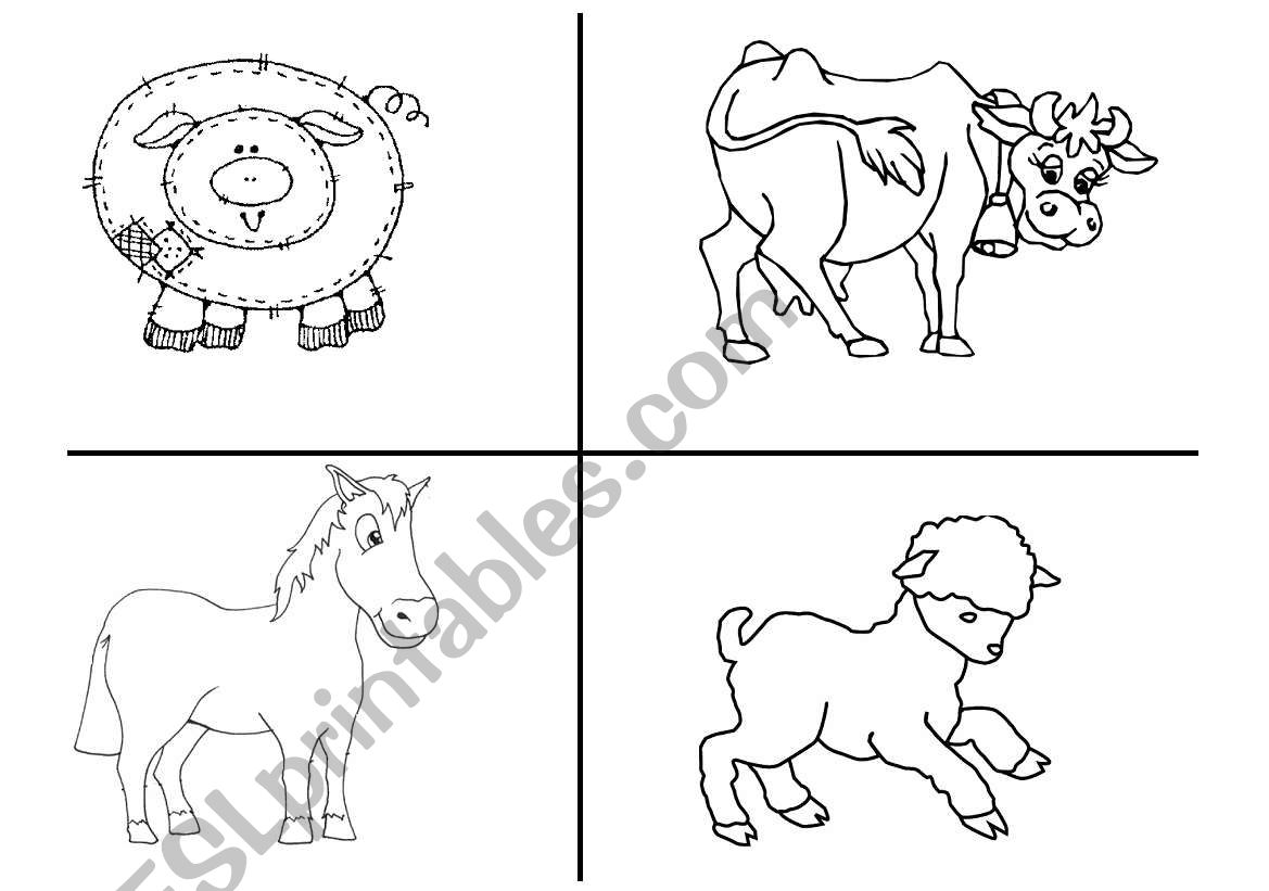 farm animals to graph worksheet