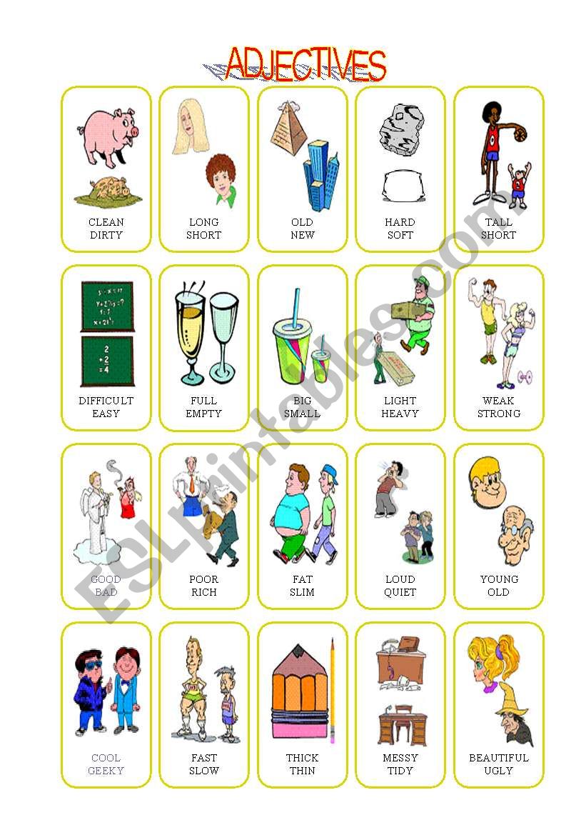 adjectives worksheet