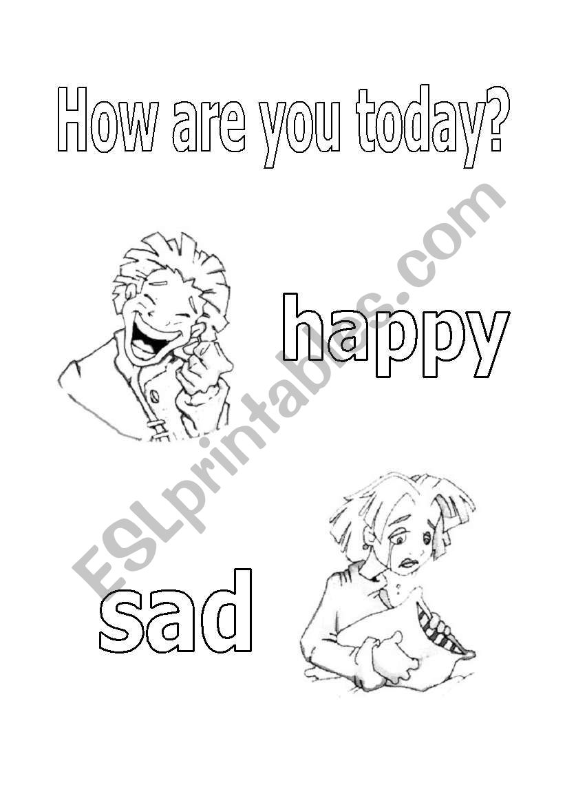 How are you today? worksheet