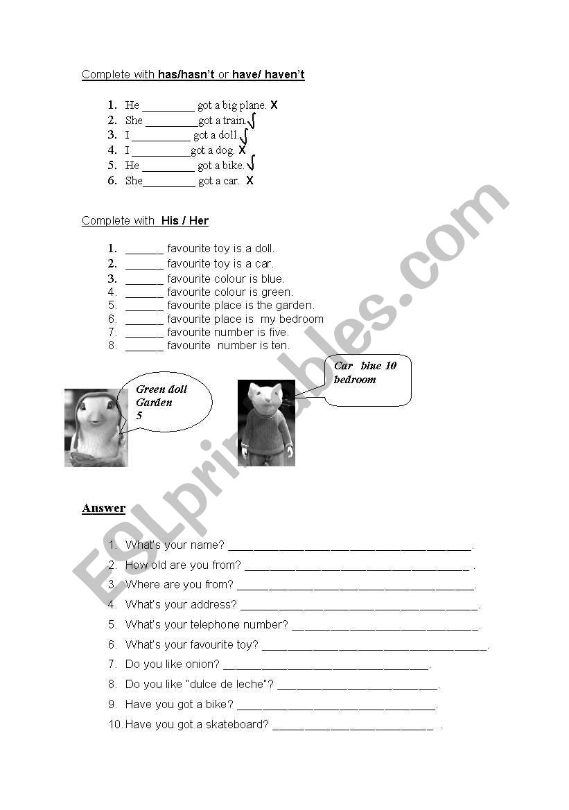 REVISION EXERCISES worksheet