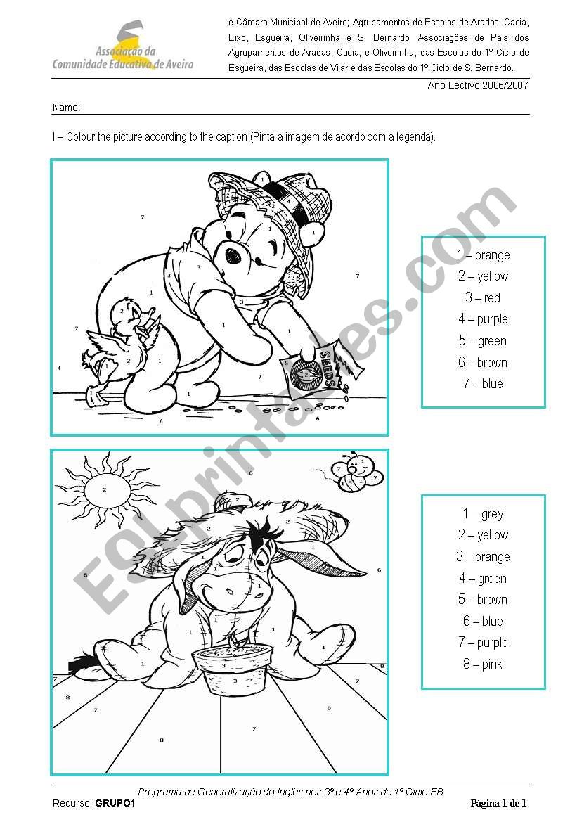 Colour the picture worksheet
