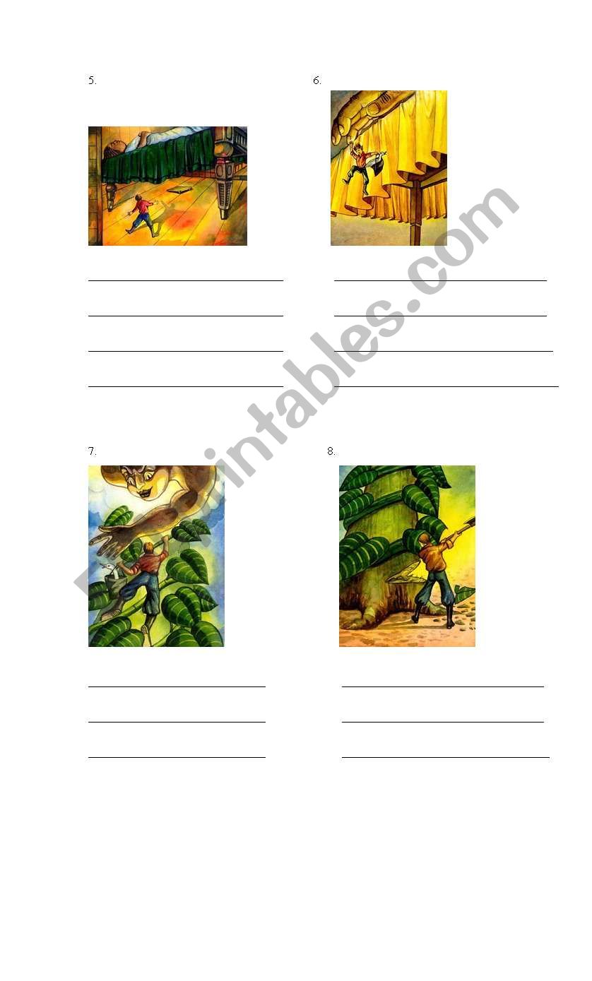 Jack and the Beanstalk part 2 worksheet