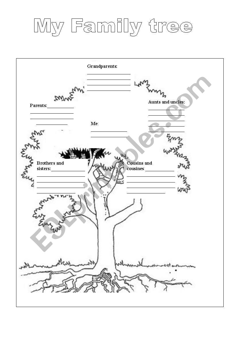 Family tree worksheet