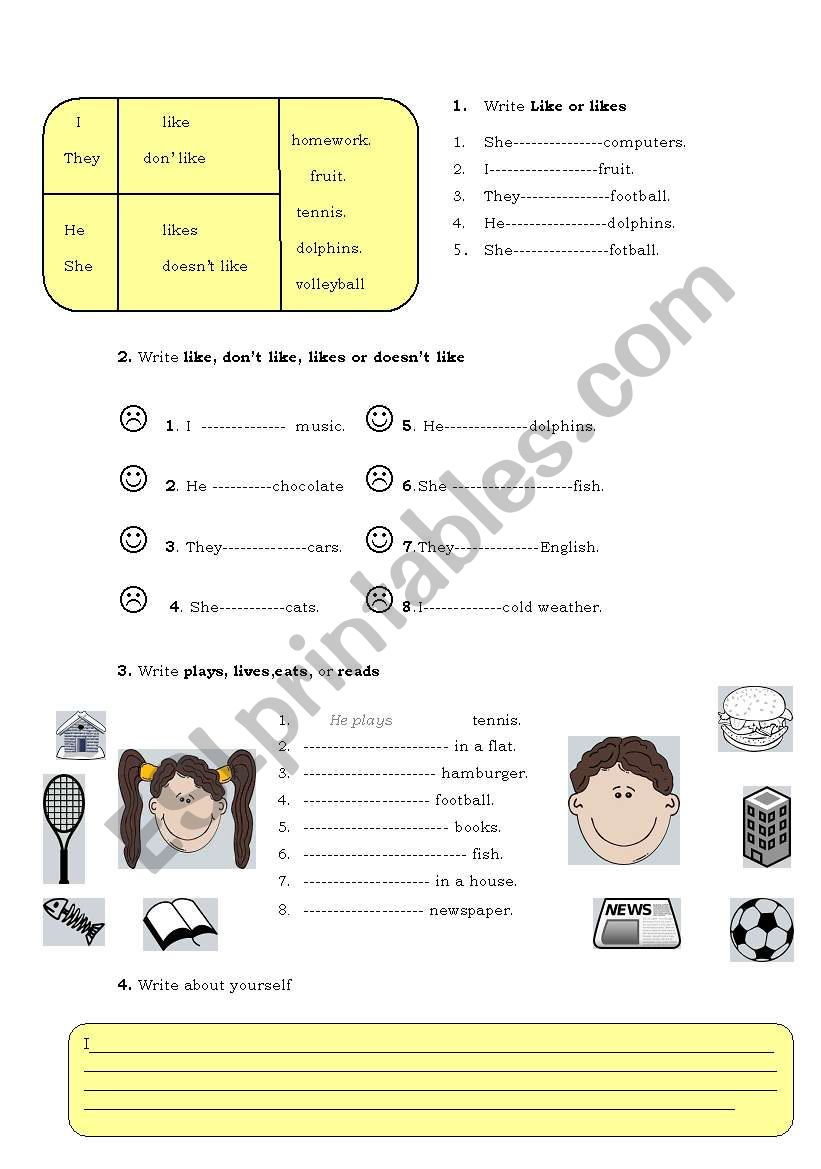 like-likes worksheet