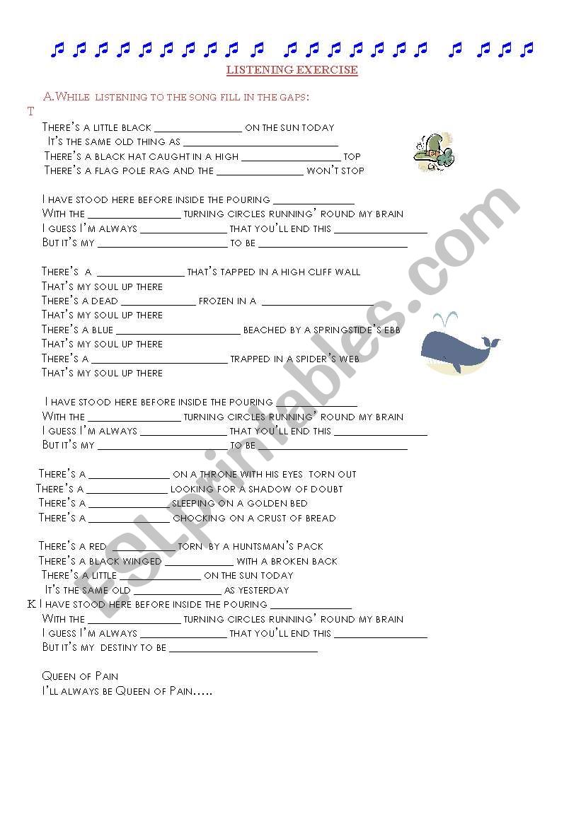 Environment introducing song  worksheet