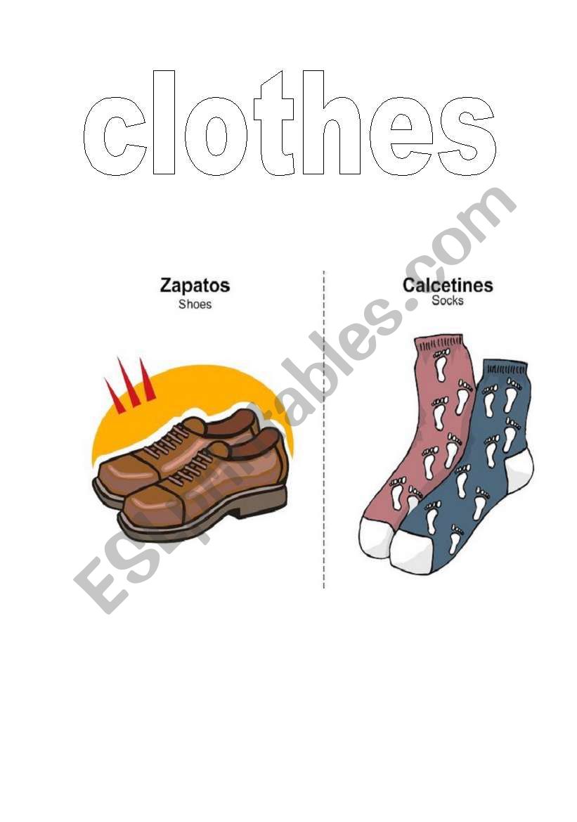 clothes worksheet