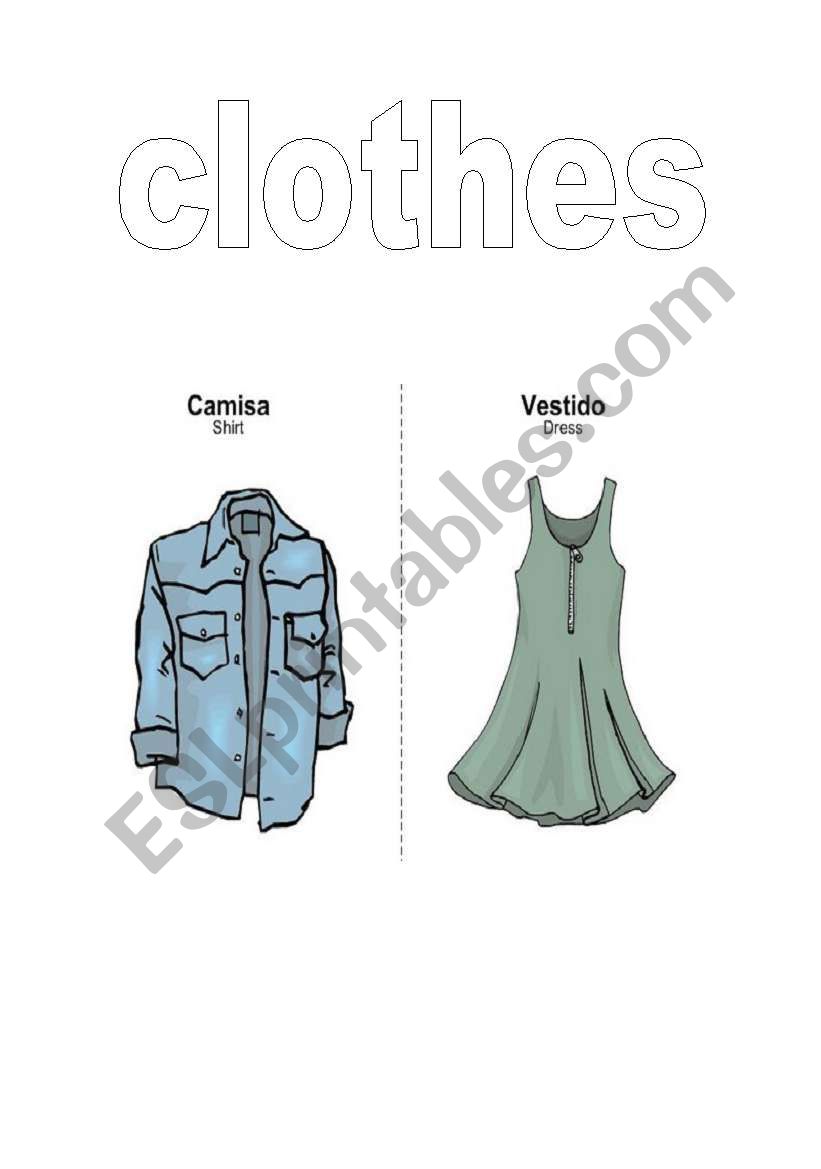 clothes worksheet