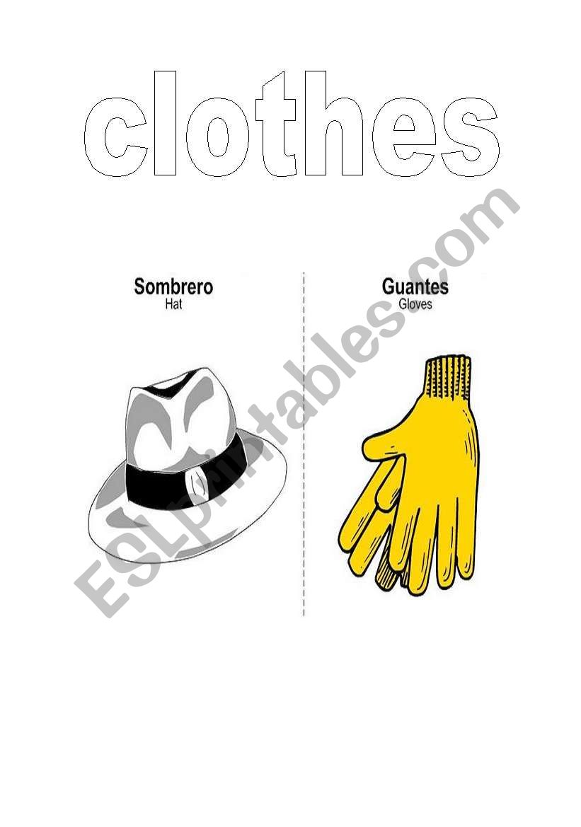 clothes worksheet
