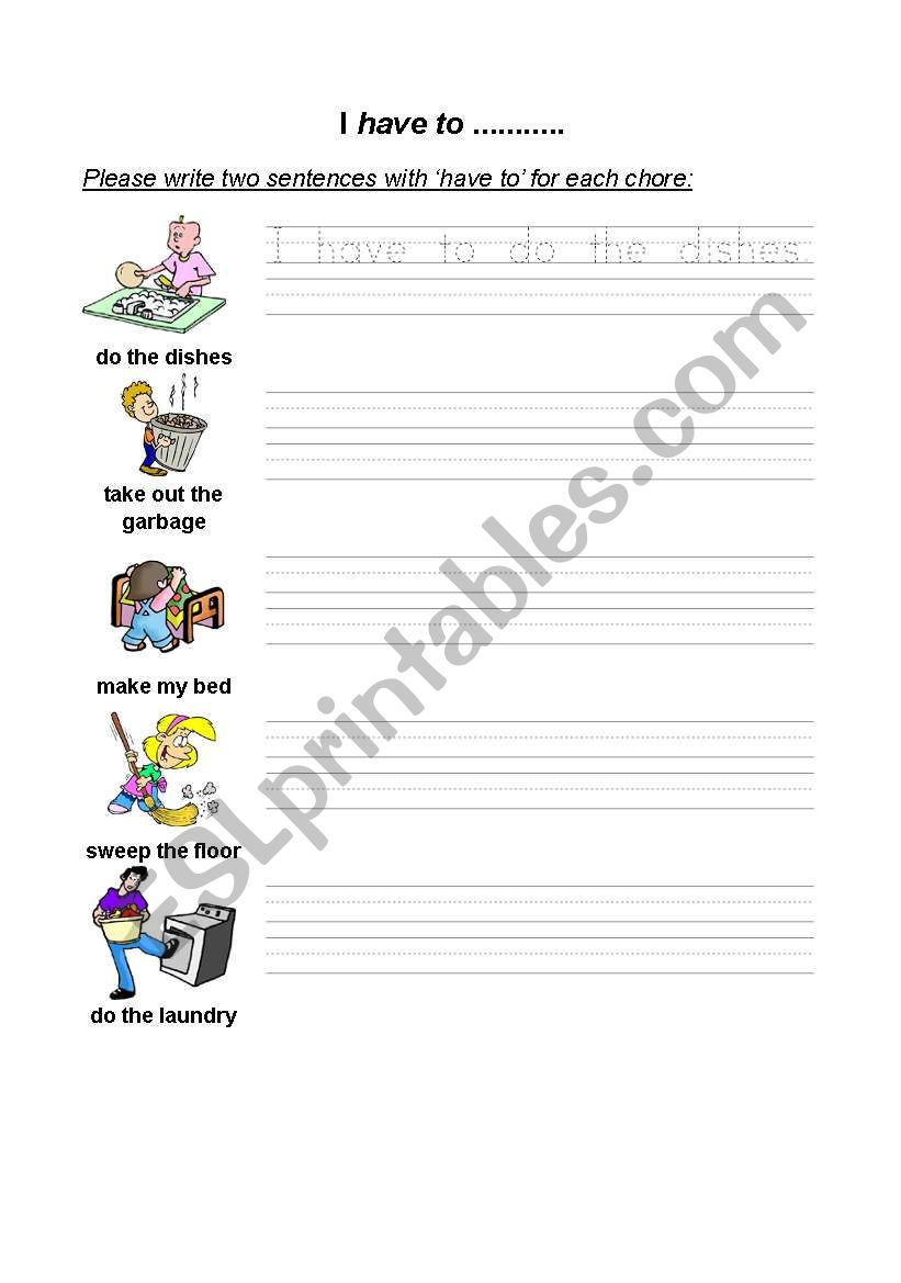 Have  To.. worksheet