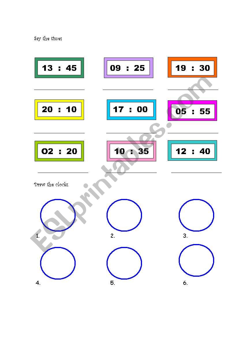 Understanding time worksheet