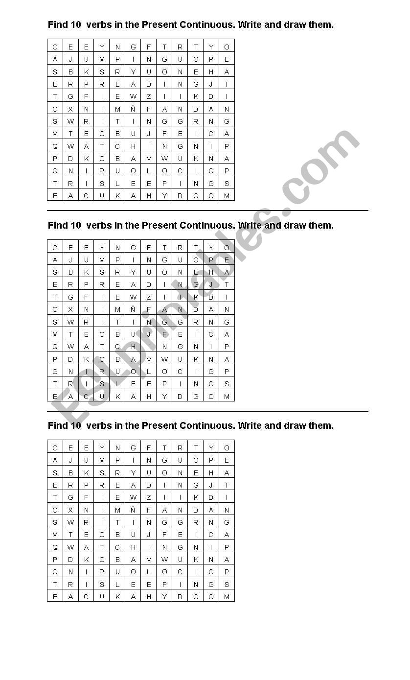 wordsearch worksheet