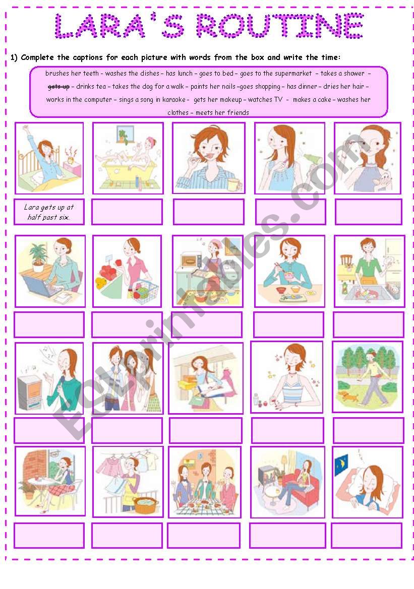 LARAS ROUTINE worksheet