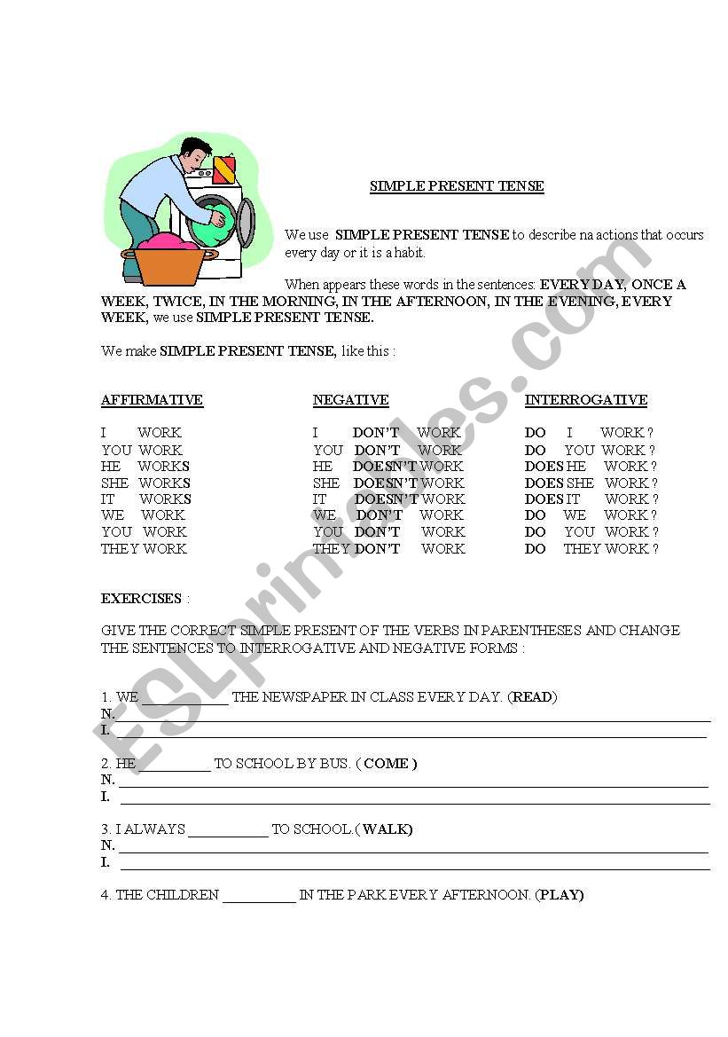 Simple Present worksheet