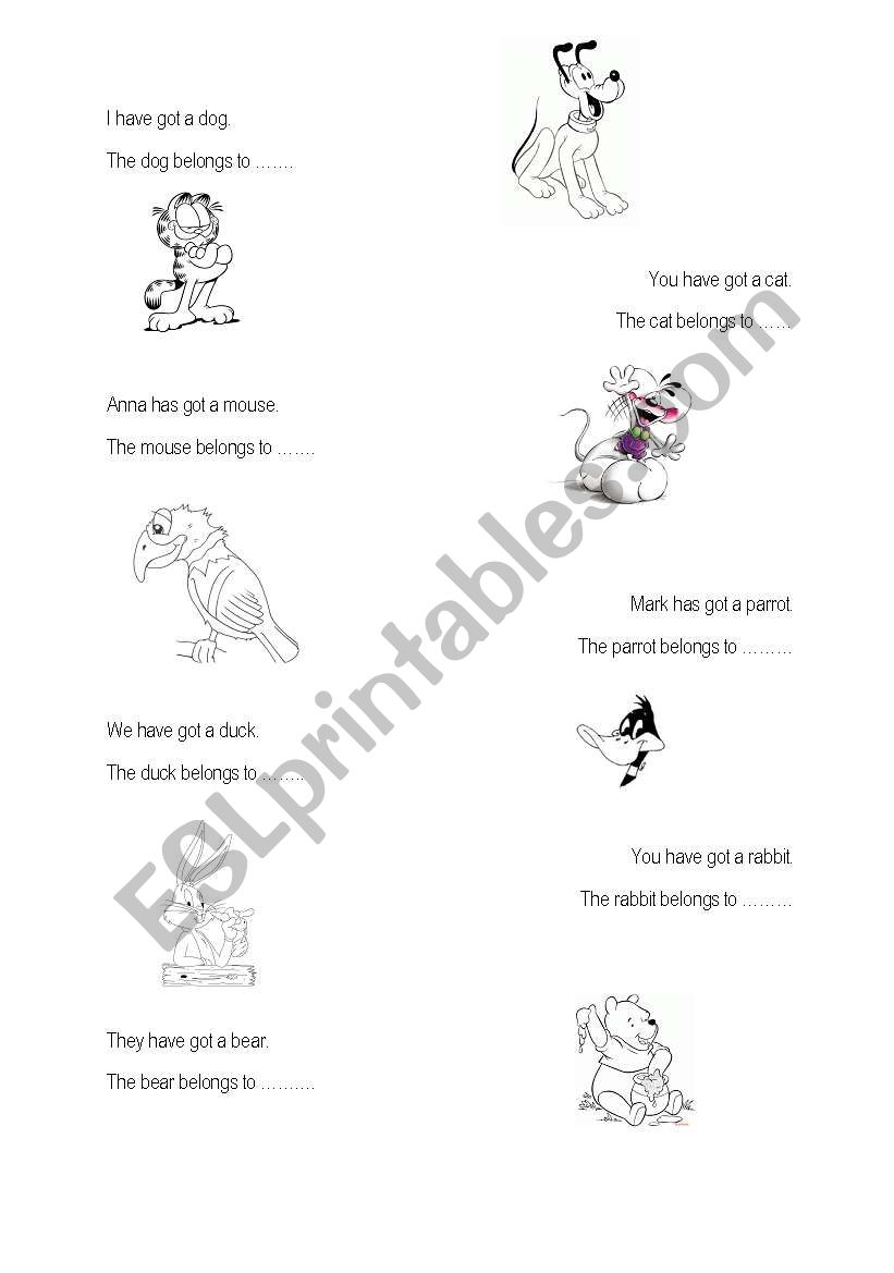 Pronouns worksheet