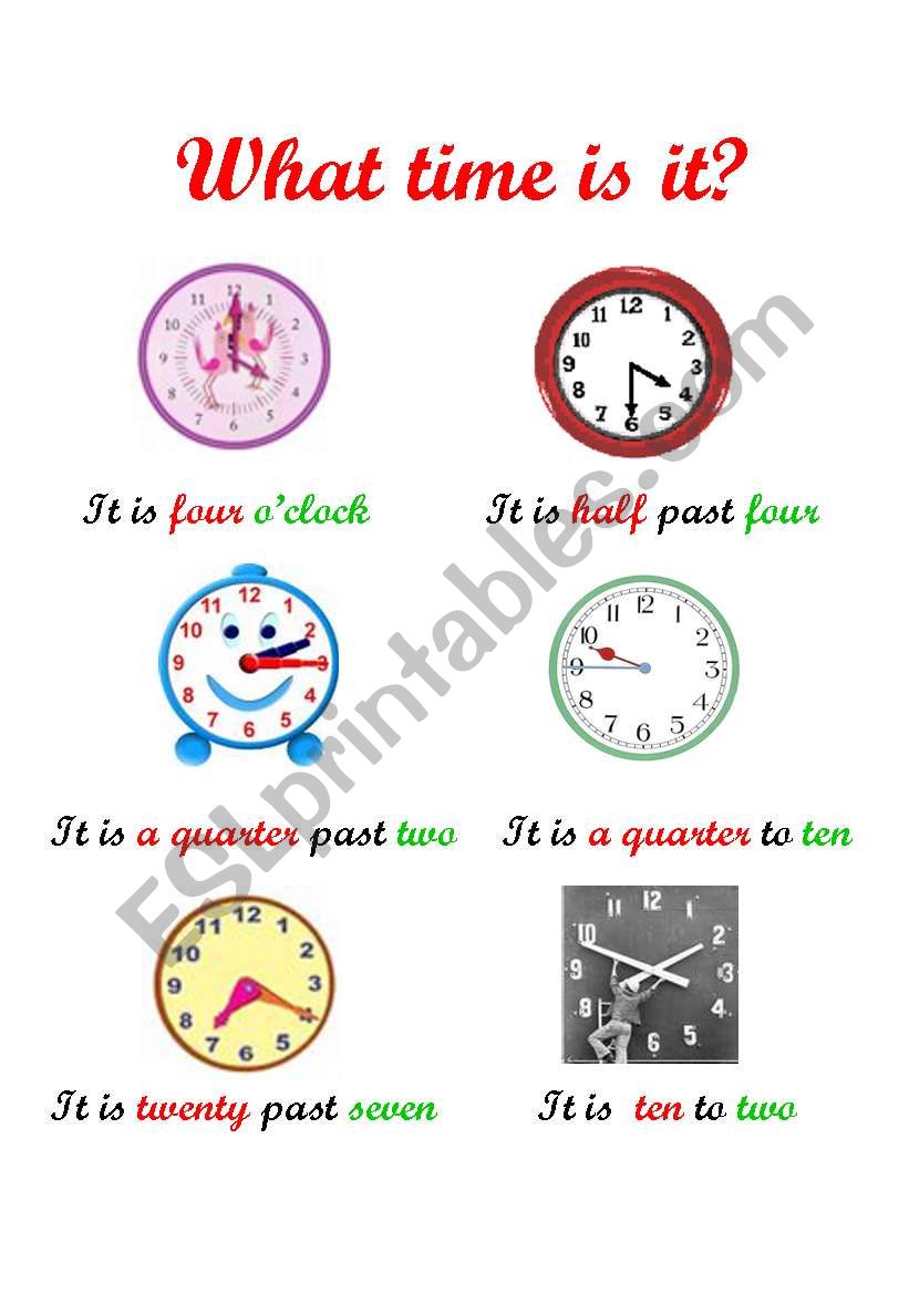 what time is it? worksheet