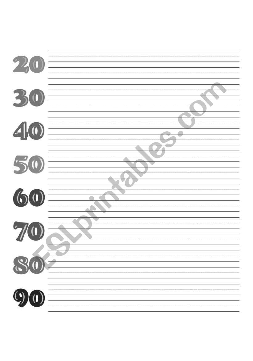 number worksheet