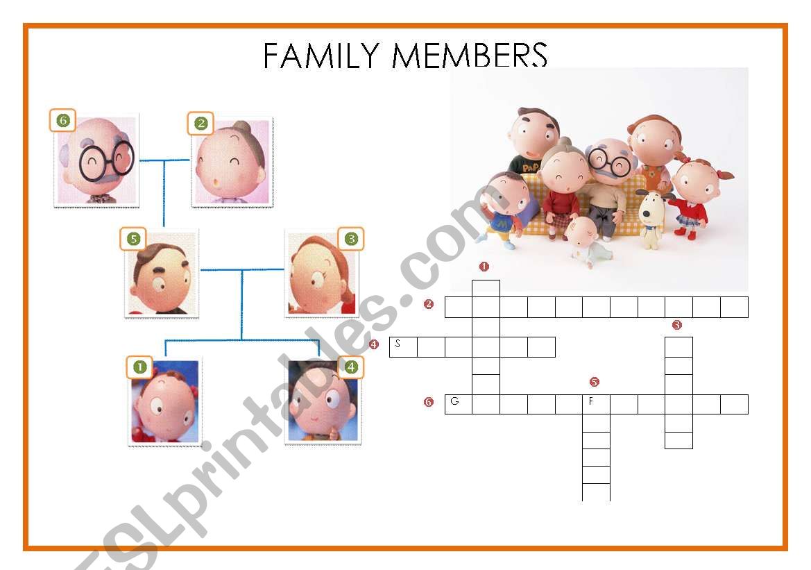 FAMILY MEMBERS worksheet