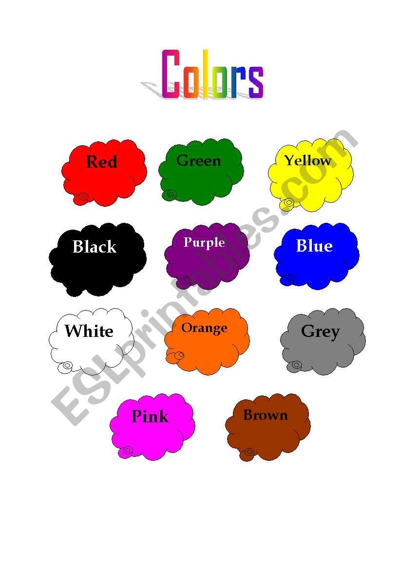 colors worksheet