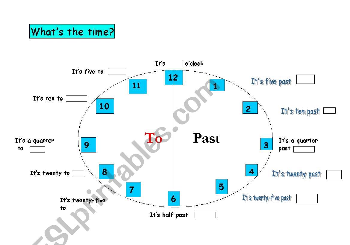 The Clock worksheet