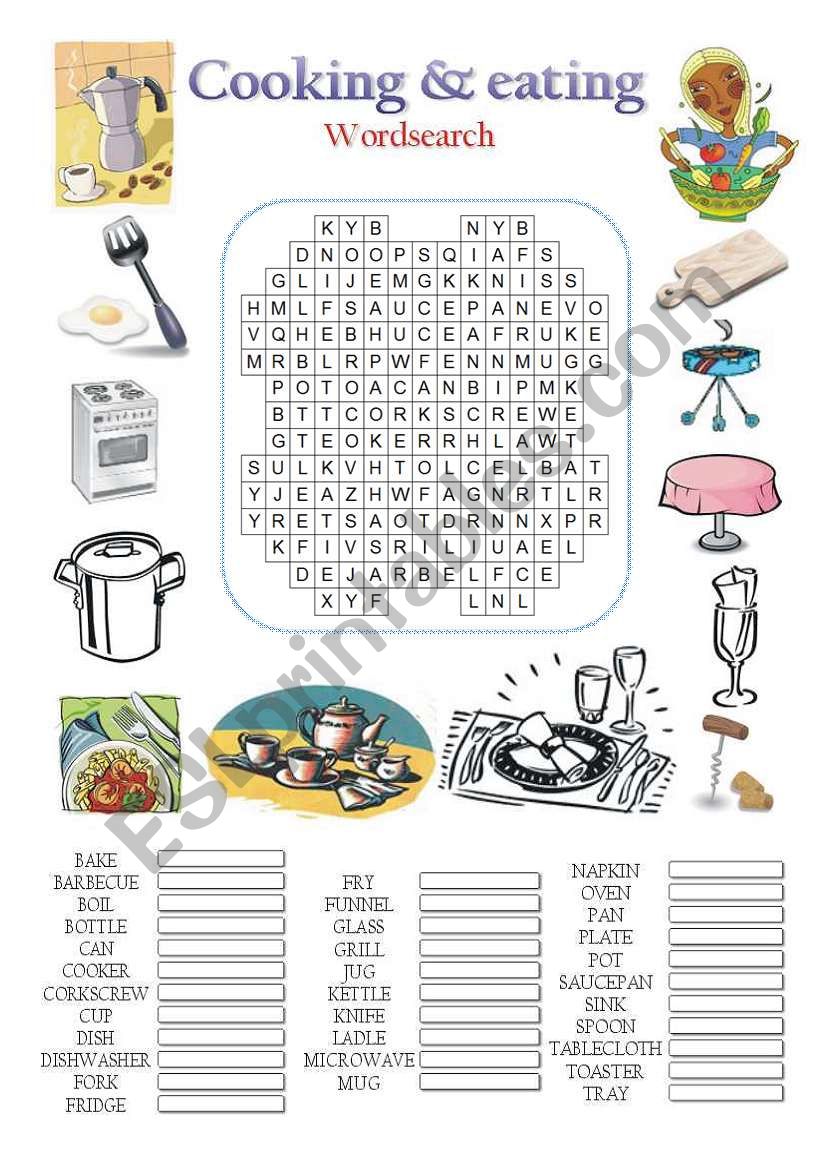 COOKING & EATING worksheet