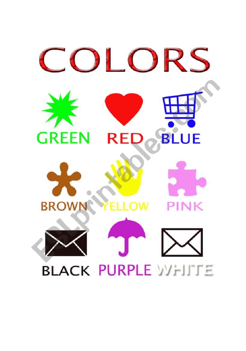 COLORS FOR KIDS worksheet