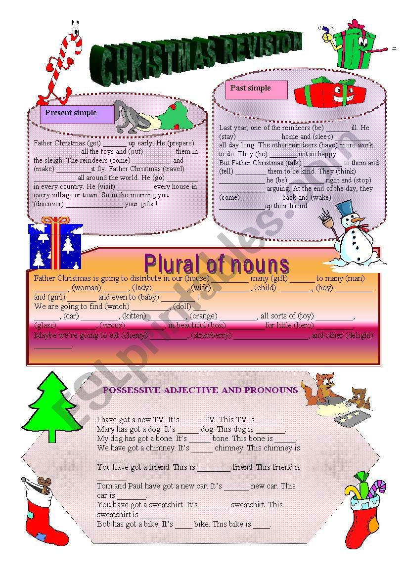 CHRISTMAS REVISON worksheet