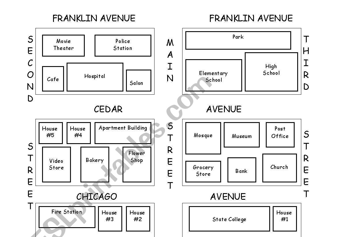 Simple Map, part 1 of 2 worksheet