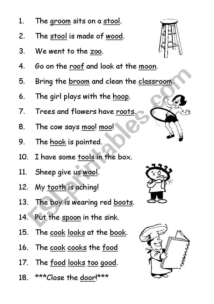 phonics oo worksheet