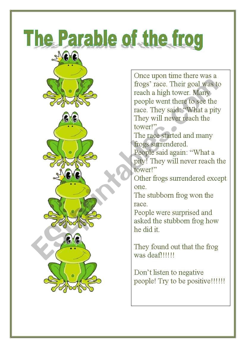 the parable of the frog worksheet