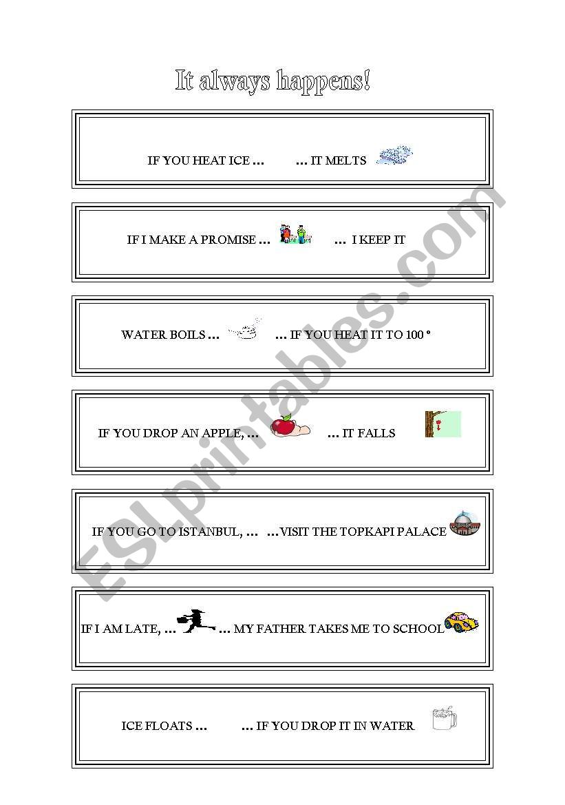 It always happens! worksheet