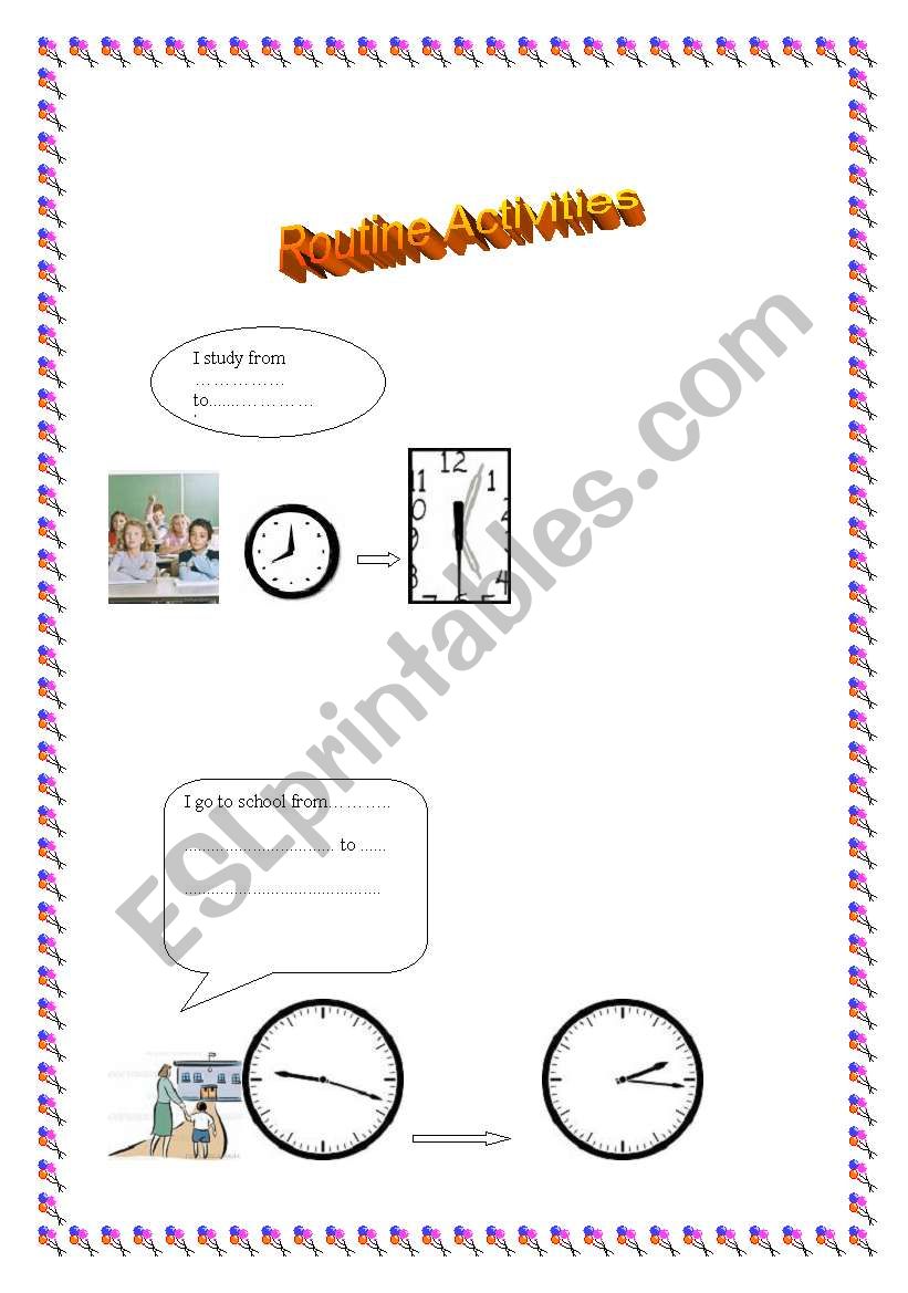 Daily Routine worksheet