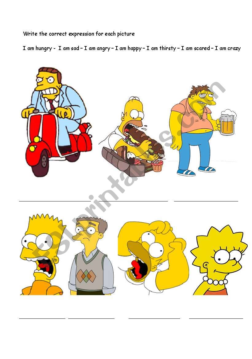 Feelings & Emotions Simpsons TV serial