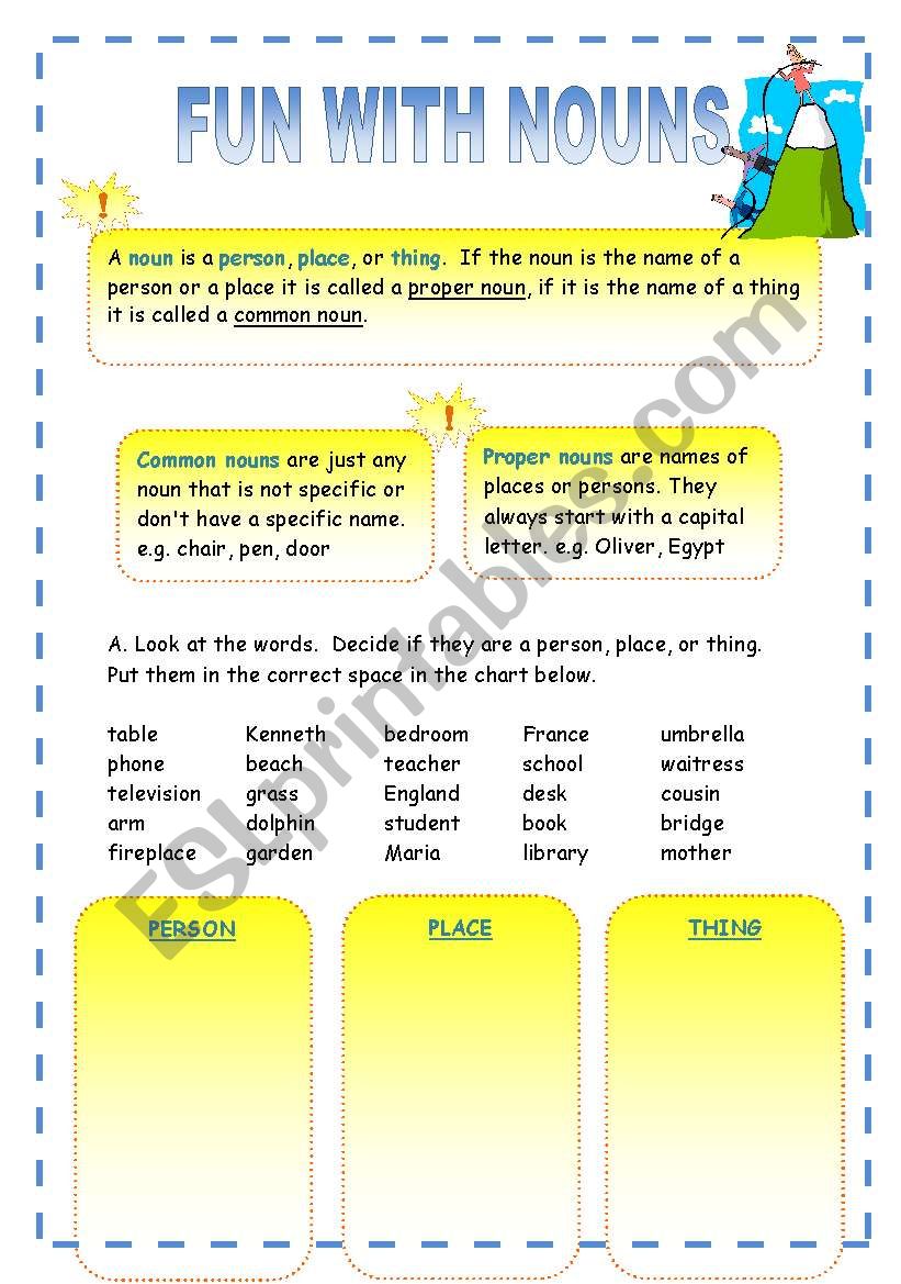 Fun with Nouns! worksheet