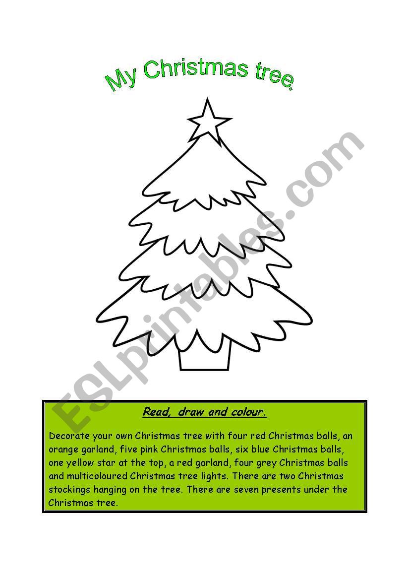 MY CHRISTMAS TREE worksheet