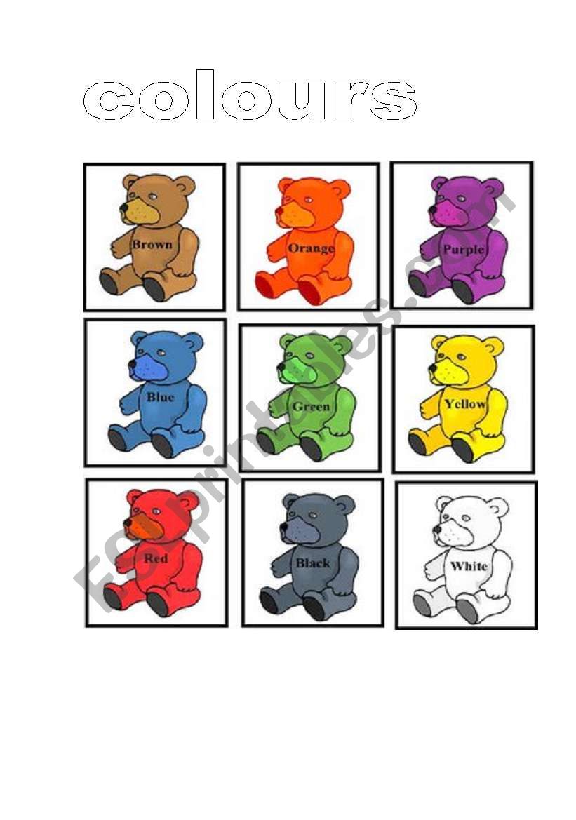 colours worksheet