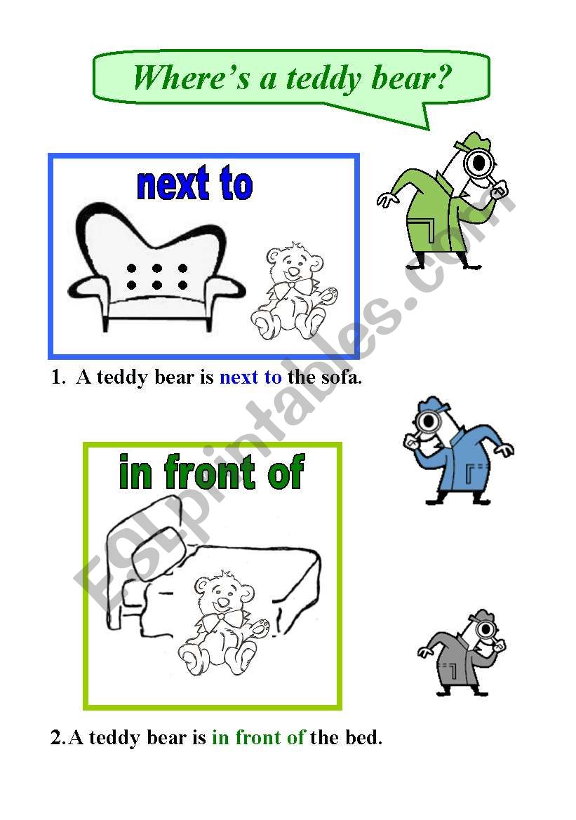 Wheres a teddy bear? - 2 worksheet