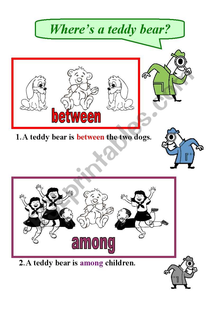 Wheres a teddy bear? - 3 worksheet