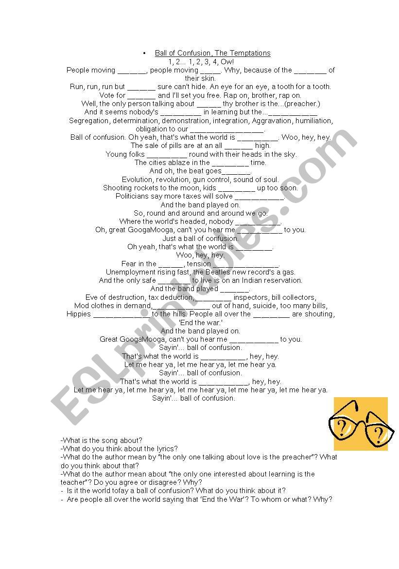 Talk about the song, īBall of Confussionī, The Temptations Talk about the song, īBall of Confussionī, The Temptations