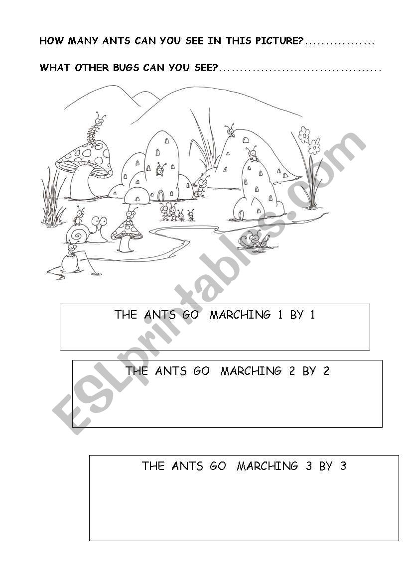 the ants go marching worksheet