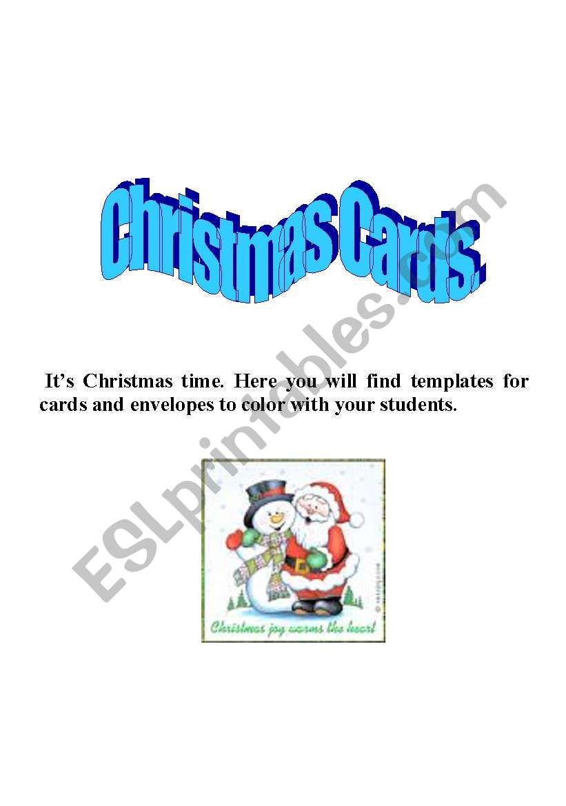 Christmas cards worksheet