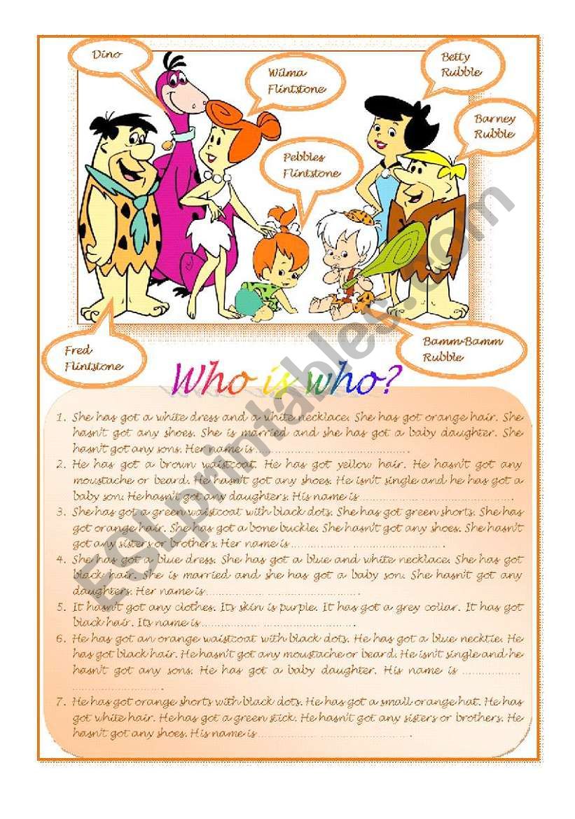 have got /has got & clothes worksheet