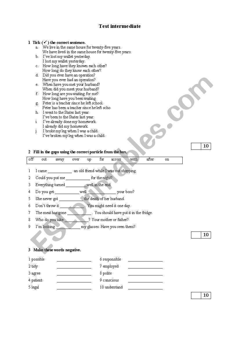 Test intermediate worksheet