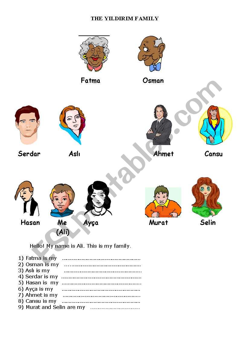 YILDIRIM FAMILY worksheet