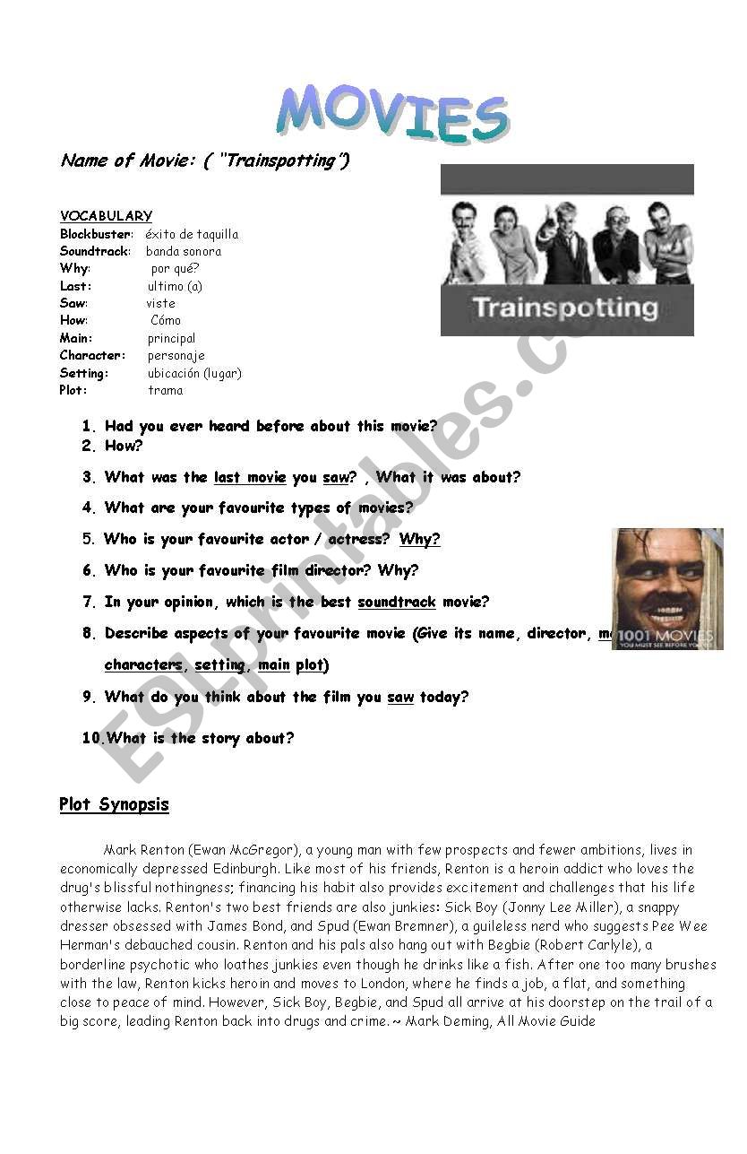 MOVIES worksheet