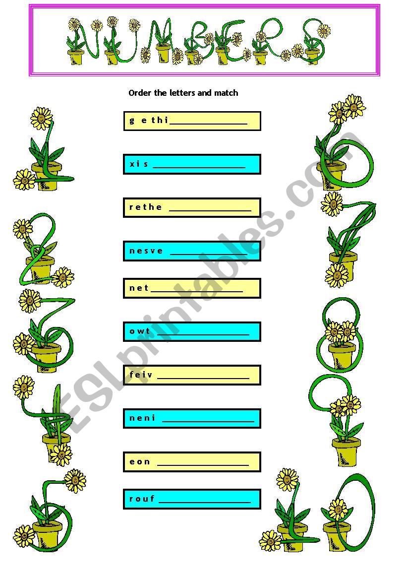 numbers 1-10 worksheet