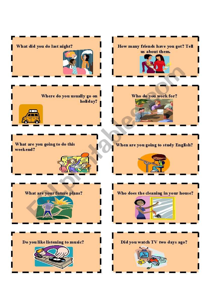 Speaking Cards  worksheet