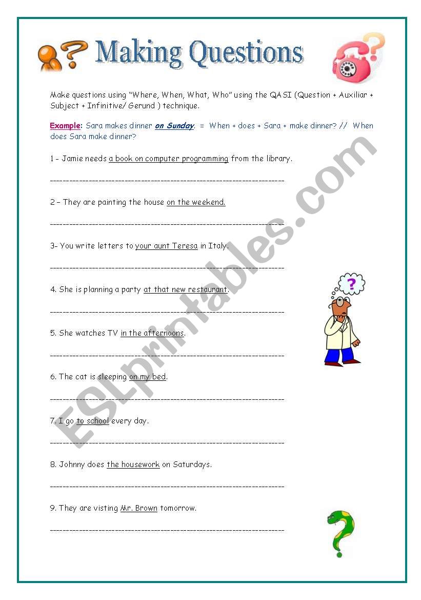 Making Questions worksheet